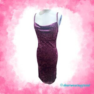 Heart & Hips Purple Velvet Dress